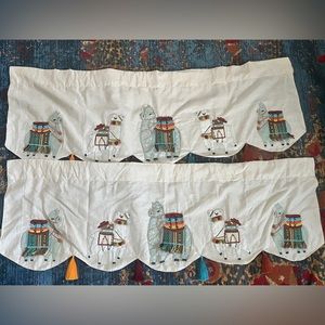 Pier 1 Llama Curtain/ Valances